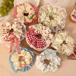 2025 Phong Cách Mới Dễ Thương Ren Scrunch Buộc Tóc Dây Buộc Tóc