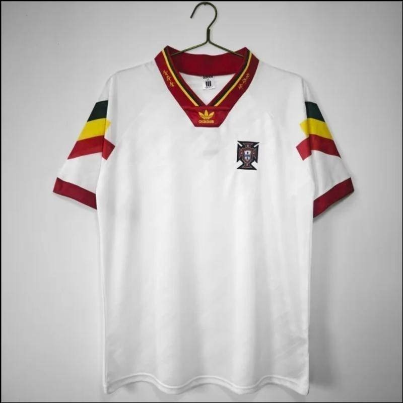 Retro Jersey 1992 / 1994 Bồ Đào Nha Sân Khách Áo Bóng Đá Quần Áo Đồng Phục S-XXL