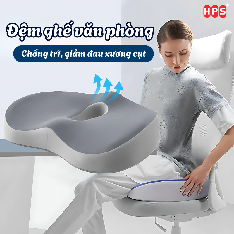 Đệm Ghế Cao Su Non Công Thái Học Chống Trĩ  Đàn Hồi, Thoáng Khí, Lót Mông Chống Đau Mỏi Lưng, Đau xương cụt MONO HOME