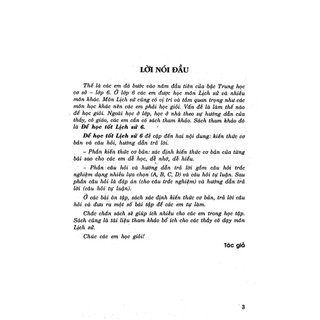 Sách - Để Học Tốt Lịch Sử 6
