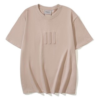 Phong cách mới Hàng có sẵn FOG FEAR OF GOD Double Line ESSENTIAL Ba thanh dập nổi Áo thun ngắn tay đường phố cao cấp ngắn tay