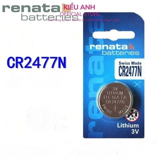 Vỉ 1 viên pin lithium 3v cr2477 renata xuất xứ thuỵ sĩ - vpp kiều anh