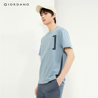GIORDANO MEN Ice cooling patchwork short sleeve tee 01024410