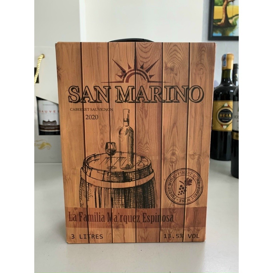 Rượu vang bịch Chile San Marino 3 lít