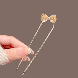 Kẹp tóc pha lê hình chữ U mũ đơn giản kẹp tóc cổ người phụ nữ