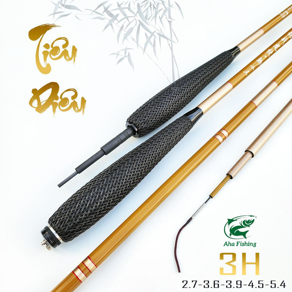 Cần câu tay Tiêu Diêu 3H, cần câu đài chất liệu carbon cao cấp