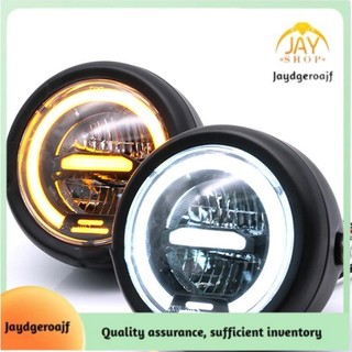 Đèn pha tròn led xe máy đa năng 55w 6,5 inch mắt thiên thần đèn lái xe địa hình đèn led đầu đèn led