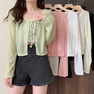 Áo khoác Cardigan chống nắng ren mùa hè Áo khoác dài tay nữ (SL)