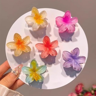 Frangipani tính khí kẹp tóc nữ nửa thứ hai buộc tóc kích thước nhỏ lấy kẹp