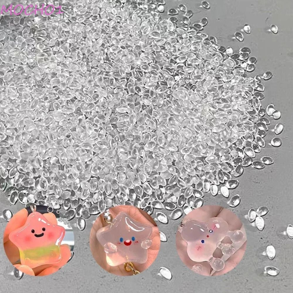 Mocho1 Đất nhựa không đất sét, Chất liệu tự làm chất lượng cao Đất định hình DIY, Đất sét nhiệt dẻo bằng nhựa thủ công trong suốt / trắng Quà tặng trẻ em