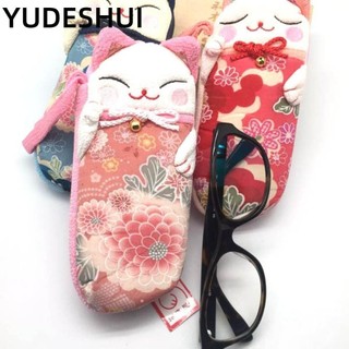 YUDESHUI Kính mắt anh đào Túi kính mắt Fortune Cat