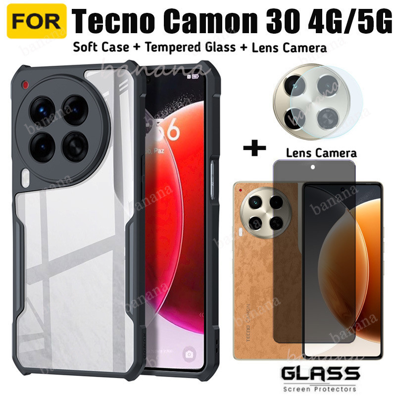 Ốp Điện Thoại Chống Sốc Tecno Camon 30 Cho Tecno Camon 30 Pro Camon 20 Pro Camon 20 4G 5G Bảo Vệ Màn Hình Kính Cường Lực Riêng Tư