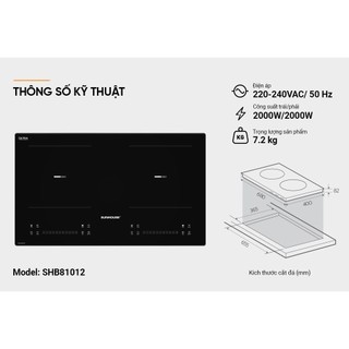 BẾP ĐÔI ĐIỆN TỪ SUNHOUSE SHB81012
