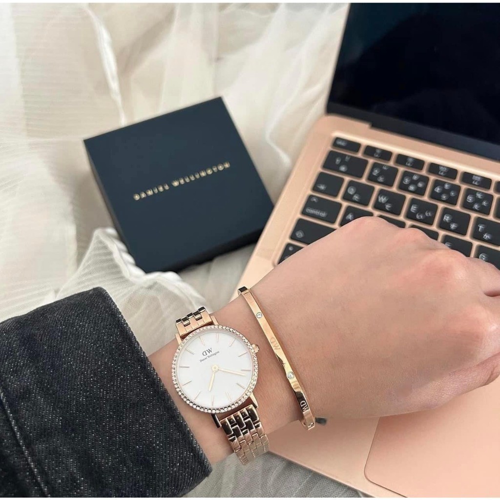 [Authentic] Đồng Hồ Nữ PETITE LUMINE BEZEL 5-LINK MELROSE Chính Hãng DW's Watch Saigon