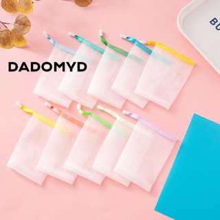 Lưới tạo bọt đôi, với bong bóng dây rút có thể treo dây rút, lưới xốp xốp phong phú Dụng cụ rửa mặt Xà phòng làm sạch tạo bọt