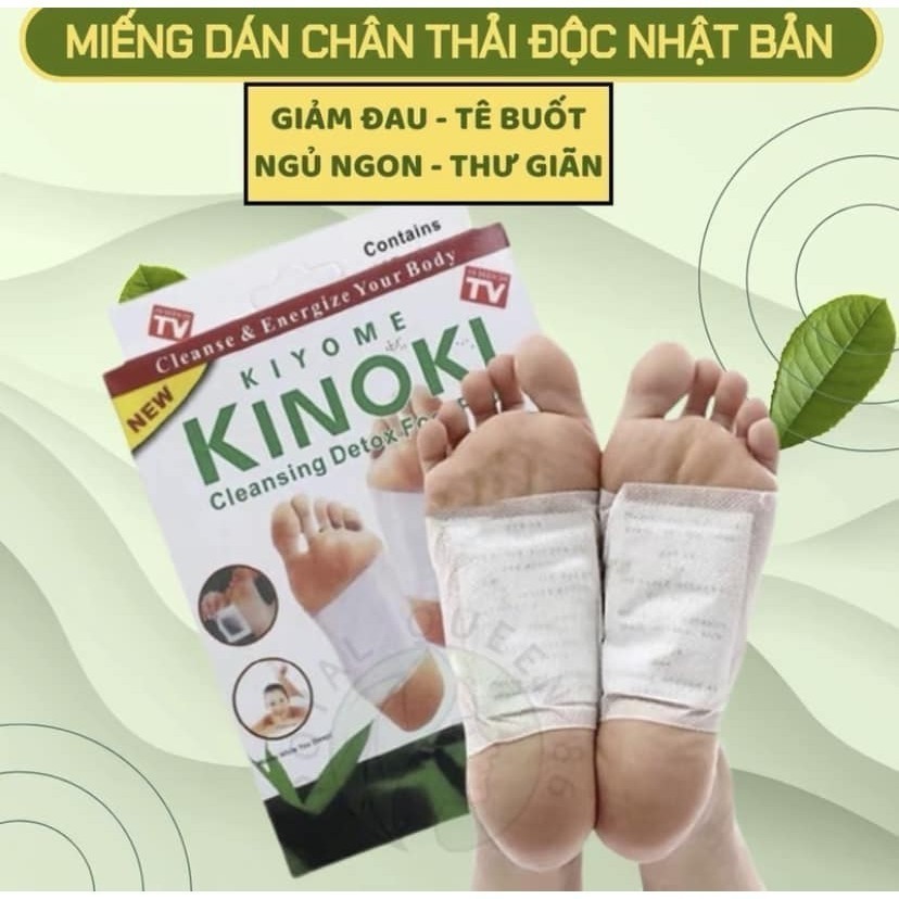 [Rẻ nhất Shopee] Miếng Dán Thải Độc Chân Nhật Bản Kinoki  Giúp Thư Giãn - Giảm Nhức Mỏi, Hôi Chân