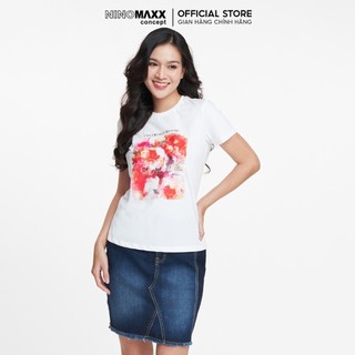 【COD】 NINOMAXX Áo thun nữ graphic tay ngắn cổ tròn cotton kiểu dáng trẻ trung  2206022