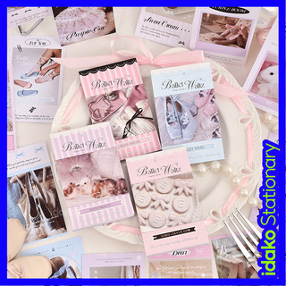 Idako sticker book hàn quốc ren nơ sổ tay diy nhãn dán trang trí ss075