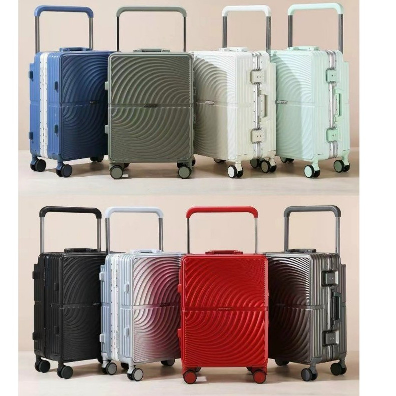 Vali Khung Nhôm Khóa Sập Vân Xoắn Cao Cấp Mẫu mới  2024 Size 21inch+25inch