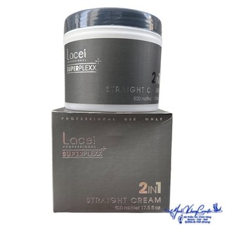 Duỗi phủ mịn phục hồi 2 trong 1 Lacei Superplexx+ Straight Cream (Không cần kem dập) 500ml - MK