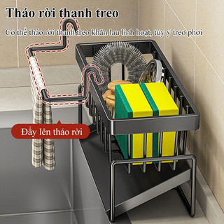 Kệ đựng đồ rửa chén bát, giá để giẻ rửa chén trên bồn có khay hứng nước nghiêng Tiện Lợi Tiện Dụng