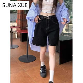 SUNAIXUE quần ống rộng quần nữ jean Cổ điển Korean Comfortable Thời trang WLK24603LX 23Z240605