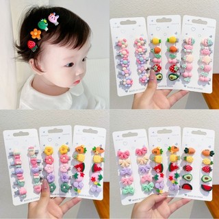 Set 10 kẹp tóc nhiều màu mini dễ thương cho bé gái