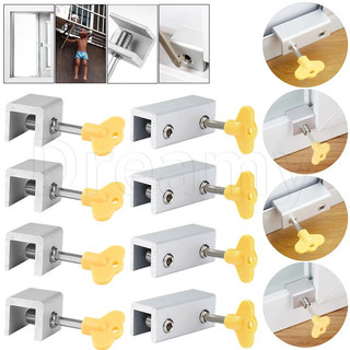 Khóa cửa sổ - Nút chặn cửa sổ - Khóa khóa an toàn cho trẻ em - Giới hạn cố định cửa sổ màn hình - Bền, không đục lỗ, chống trộm, có thể điều chỉnh - Hạn chế chốt cửa trượt