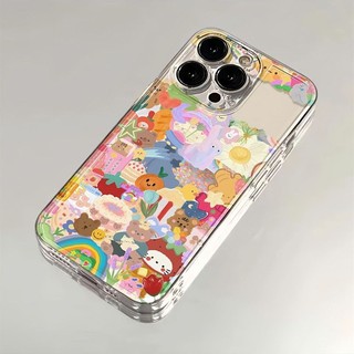 Iphone Colle Little Animal Clear Summer Girl Drop and Shock Absorption Case cho 7 7plus 8 8plus Xs Xr 11 12 13 14 15 Pro Plus Promax