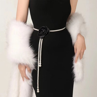 Thời Trang Ngọc Trai Hoa Eo Dây Xích Nữ Thanh Lịch Cô Gái Nữ Có Thể Điều Chỉnh Thắt Lưng Mỏng Đa Năng Váy Áo Sơ Mi Phụ Kiện