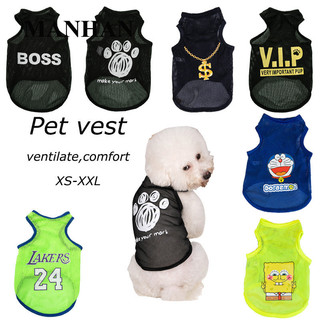 Quần Áo Cho Chó Mùa Hè Mỏng Thoáng Khí Lưới Lớn Áo Vest Teddy Poodle Chó Con Mèo Thú Cưng Quần Áo