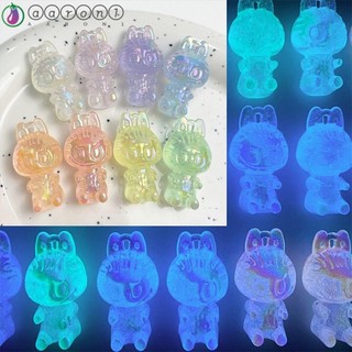 Aaron1 5 Mặt dây chuyền Labubububu DIY, Vòng tay thủ công Vòng cổ dạ quang Labububupu Charms, Phim hoạt hình trang trí ngộ nghĩnh Trang sức dễ thương Chất liệu làm thủ công