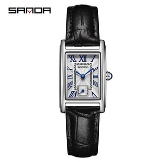  Sanda 1116 Thời Trang Mới 2024 Thiết Kế Thanh Lịch Mặt Số Hình Chữ Nhật Chống Nước Thạch Anh Phong Trào Nữ Kinh Doanh Đồng Hồ Đeo Tay Analog 
