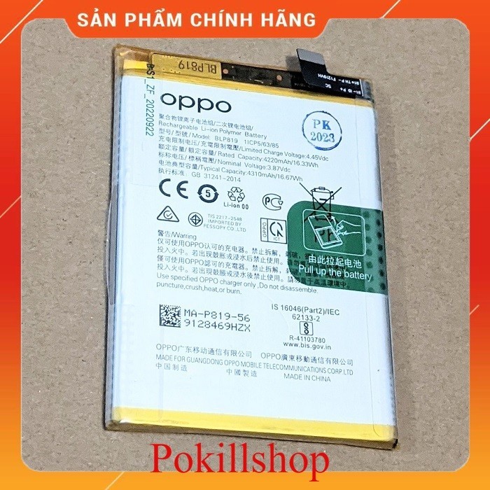 Pin Oppo Reno 5 4G Mã BLP819 Dung Lượng 4310mAh New