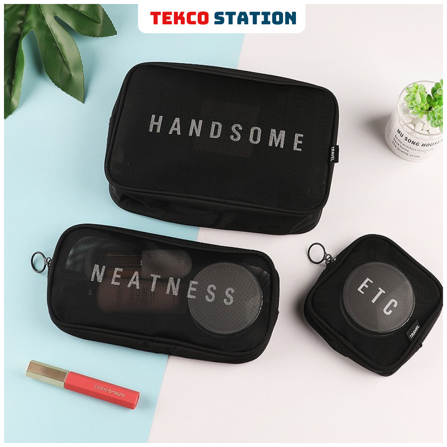 Túi Lưới Đựng Mỹ Phẩm, Đồ Makeup Trang Điểm - Túi Đựng Đồ Cá Nhân Du Lịch Vải Lưới