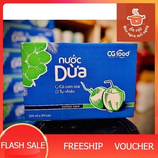   THÙNG 24 LON  NƯớC DỪA TƯơI CG FOOD 325ml 