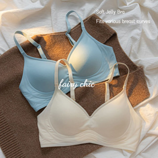 Áo ngực Nhật Bản Thoải Mái Áo ngực lụa sữa Không dây liền mạch Áo ngực mềm Jelly Push Up Áo ngực chống chảy xệ cho ngực lớn