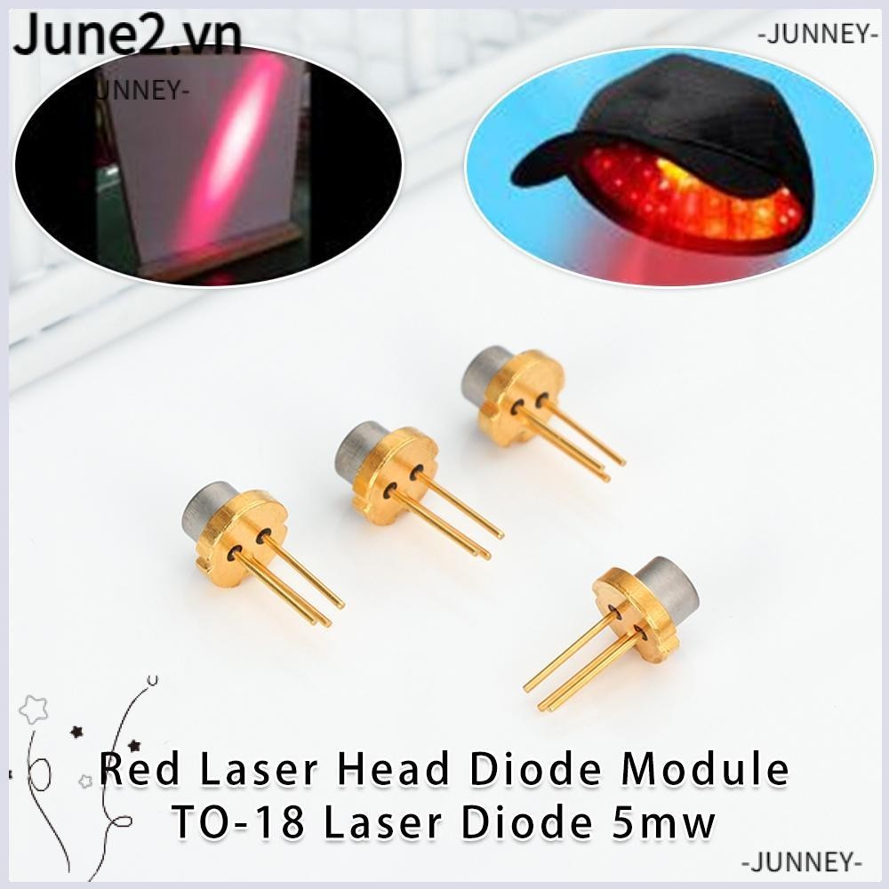 Junney 1 / 2 / 5 / 10 Đầu Laser Đỏ 5MW Công Suất Cao DIY Lab TO-18 Diode Laser