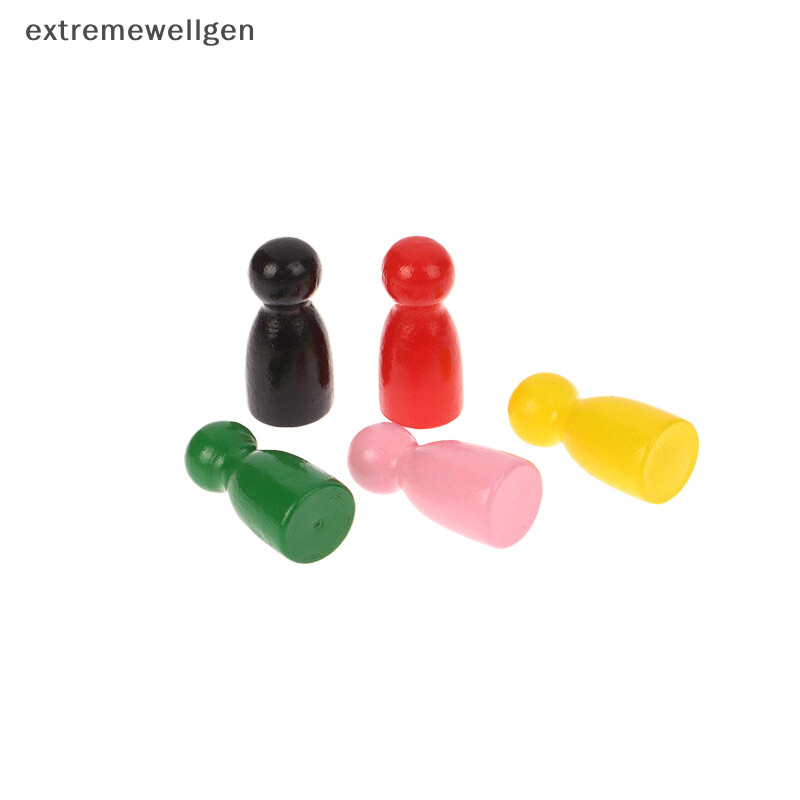 [Extremewellgen] 20 Cái / bộ 25 * 10mm Miếng Cờ Tướng Hình Người Pawn Gỗ / Thẻ Cờ Vua Miếng Cho Trò Chơi Trên Bàn Gỗ Pawn Phụ Kiện DIY LLF