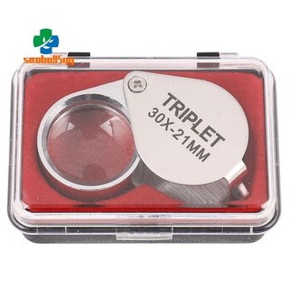 Di Động 30x Power 21mm Kính lúp Kính lúp Mắt vàng Kính lúp Cửa hàng trang sức Kính lúp có hộp tinh tế