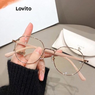 Mắt kính Lovito màu trơn đa năng phong cách thường ngày cho nữ LFA03232 (xanh lá nhạt/ hồng phấn/ hồng/ đen)