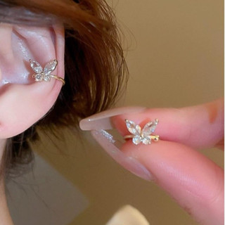 2 Kích Thước Nữ Mạ Vàng 18k Bướm Khóa Tai Bông Tai Tai Tai Phụ Kiện