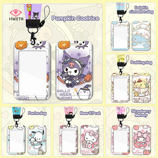 Hwetr Sanrio Hộp Đựng Thẻ Ảnh Kuromi Melody Hello Kitty Thẻ Tay Mặt Dây Chuyền Thẻ Bữa Ăn Thẻ Xe Buýt Vỏ Bảo Vệ Mới