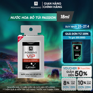 Nước hoa bỏ túi cao cấp Romano Vip 18ml Passion