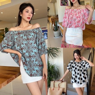 Áo thun nữ rayon dáng rộng mùa hè 2024 tay ngắn nữ mỏng in lụa cotton tay phồng đa năng áo thun mỏng cỡ lớn áo sơ mi giản dị
