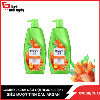 Combo 2 dầu gội rejoice siêu mượt 630g