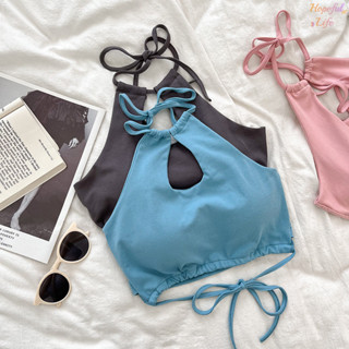 [Hls] Thời Trang Không Lưng Gợi Cảm Gợi Cảm Nữ Dây Rỗng Thiết Kế Thanh Lịch Phố Cao Cấp Nữ Dạo Phố Mùa Hè Hàng Đầu Mới