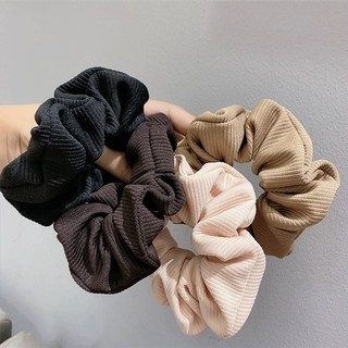 Dây buộc tóc scrunchies màu pastel trơn cao cấp LAGU set cột tóc scrunchies vải dễ thương sang trọng