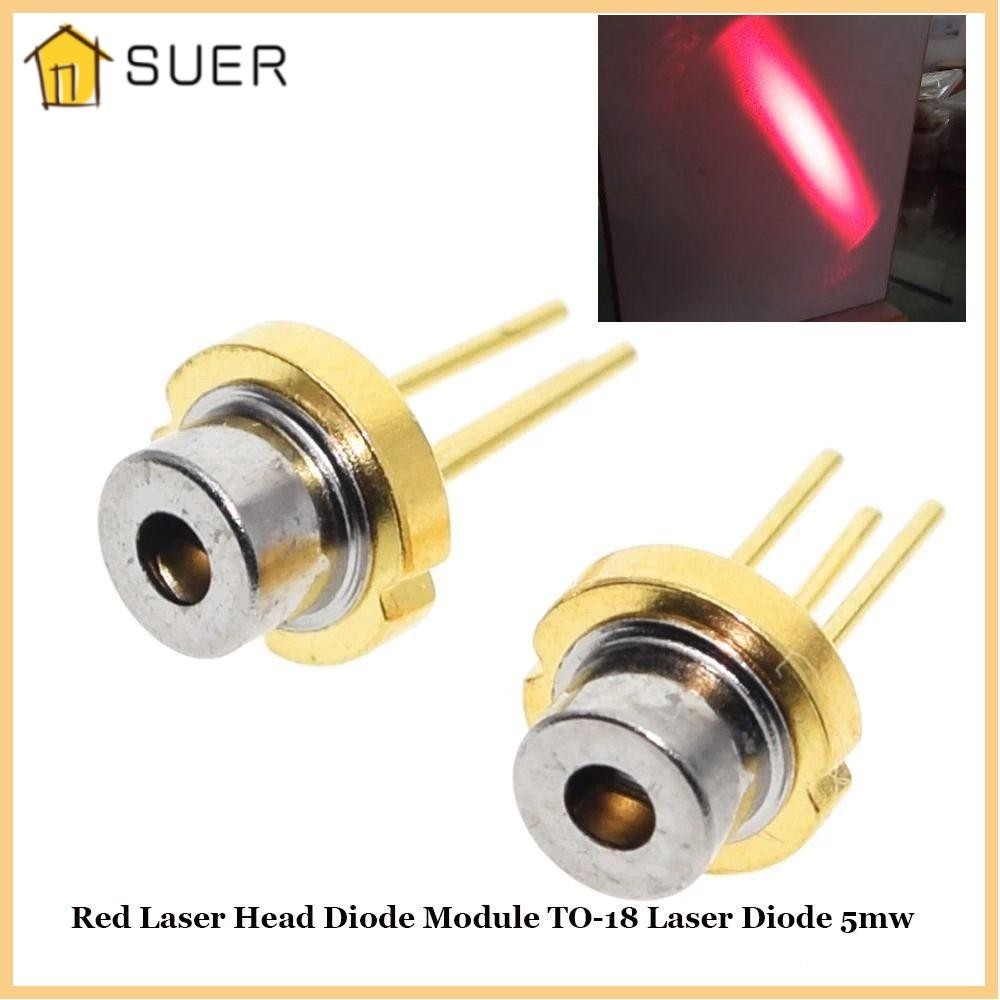 Suenin 1 / 2 / 5 / 10 Chiếc Đầu Laser Đỏ 5mw Công Suất Cao DIY Lab TO-18 Diode Laser