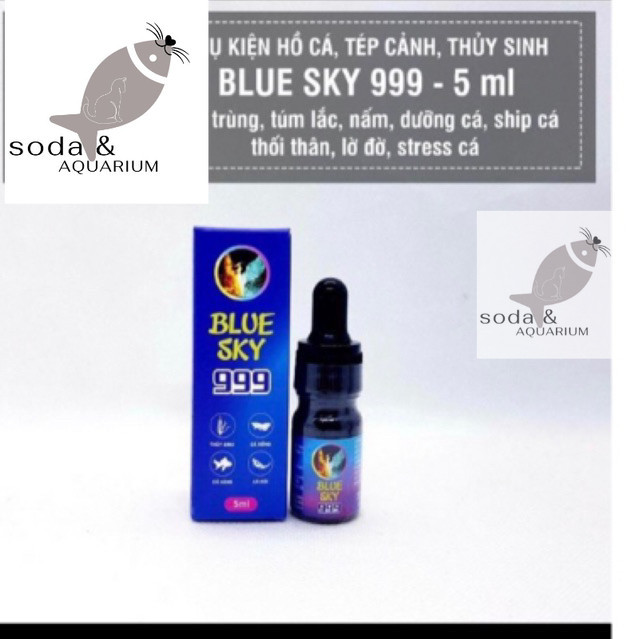 Blue Sky 9999 chuyên cho cá cảnh 10ml. Cá Khỏe cá sung